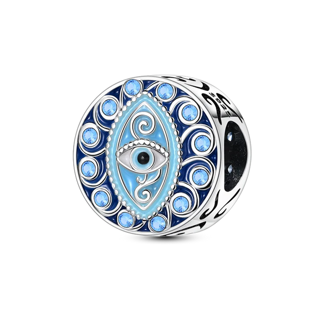 Pendant Fatima's Hand Nazar Eye Solid 925 Sterling Silver Dangle Charm Protection Pendant Women Summer Fine Jewelry