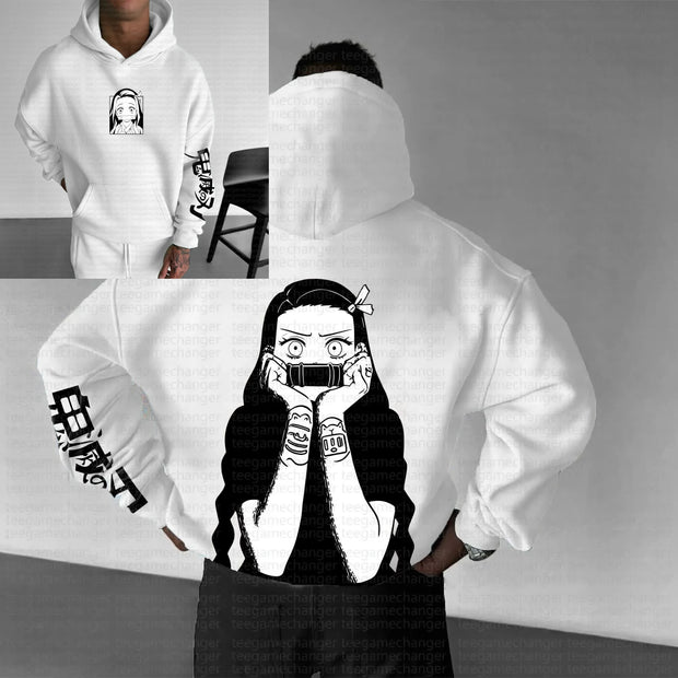 ❄️ Nezuko Hoodie – Demon Slayer Anime Pullover
