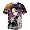 Demon Slayer Anime Men’s T-Shirt – Summer Harajuku Oversized Cartoon Tee (Tanjiro, Zenitsu, Giyu & Urokodaki Design)
