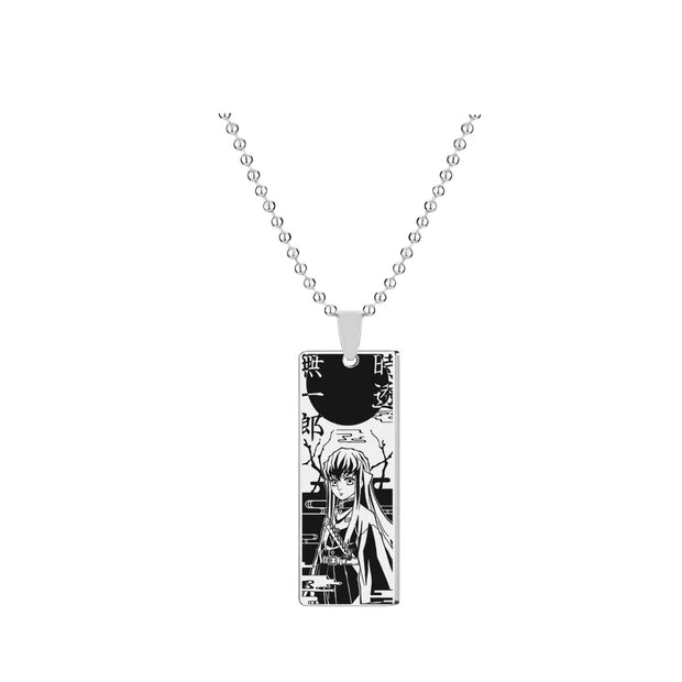 Demon Slayer Muichiro Tokito Pendant Necklace – Stainless Steel Mist Hashira Chain (Anime Jewelry for Fans & Collectors)