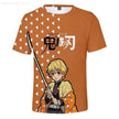 Demon Slayer Anime Men’s T-Shirt – Summer Harajuku Oversized Cartoon Tee (Tanjiro, Zenitsu, Giyu & Urokodaki Design)