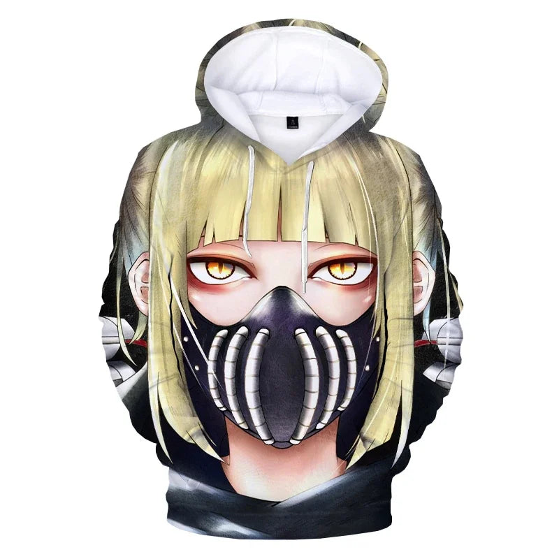 High Street Anime Himiko Toga 3D Printed Hoodie Sweatshirts Men Women Fashion Casual Pullover My Hero Academia Harajuku Hoodies