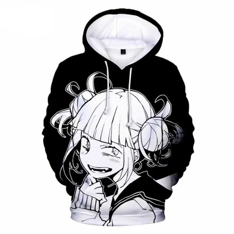 High Street Anime Himiko Toga 3D Printed Hoodie Sweatshirts Men Women Fashion Casual Pullover My Hero Academia Harajuku Hoodies