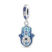 Pendant Fatima's Hand Nazar Eye Solid 925 Sterling Silver Dangle Charm Protection Pendant Women Summer Fine Jewelry
