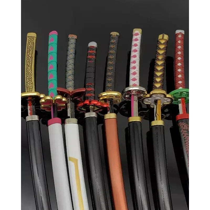 Demon Slayer 25cm Metal Katana Swords Toy Tanjirou Anime -Ghost Killer Cosplay Prop Weapon Cosplay Props Collection Home Decor