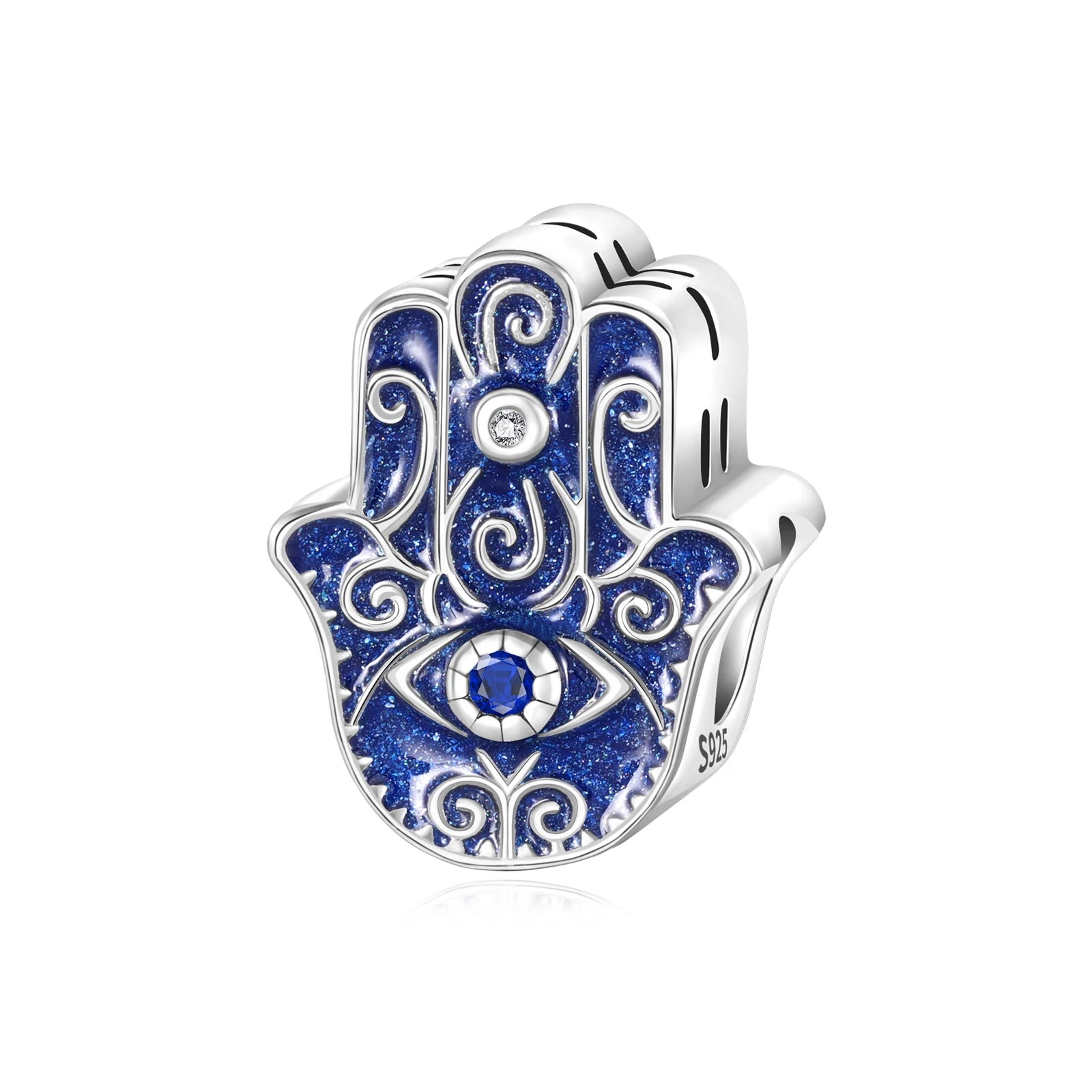 Pendant Fatima's Hand Nazar Eye Solid 925 Sterling Silver Dangle Charm Protection Pendant Women Summer Fine Jewelry