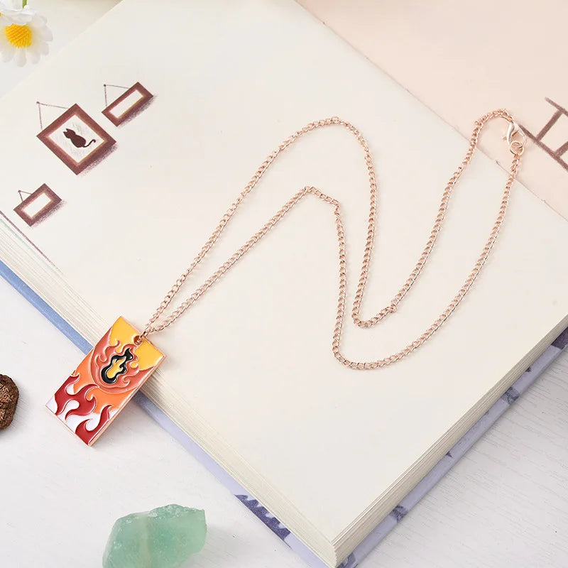 Japanese anime Demon Slayer Handsome cartoon patterned necklace anime merchandise small gift