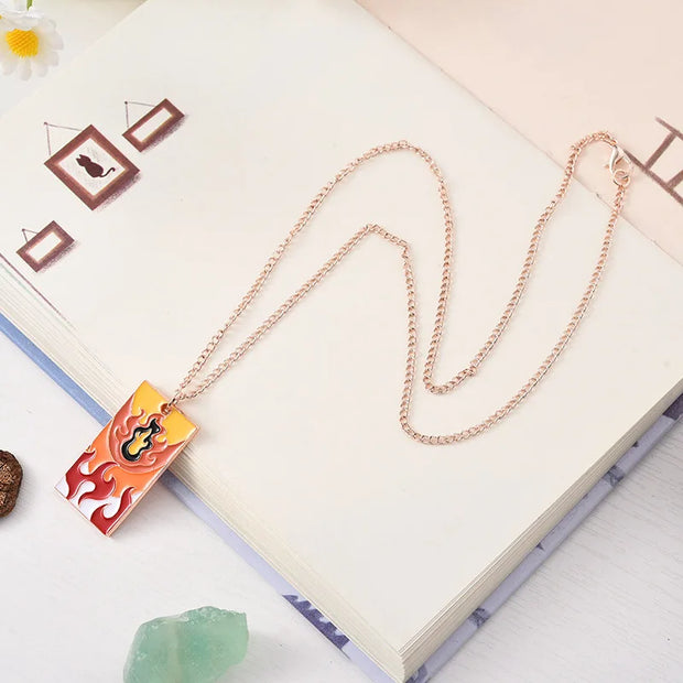 Japanese anime Demon Slayer Handsome cartoon patterned necklace anime merchandise small gift