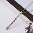 Demon Slayer Shinobu Kocho Pendant Necklace – Insect Hashira Butterfly Stinger Sword Zinc Alloy Chain (Anime Jewelry for Fans & Collectors)
